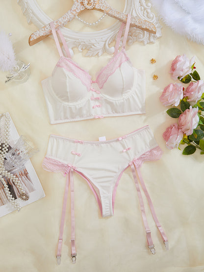 Sexy Lace and See-Through Bra and Thong Set |   2-Piece Lingerie Set for Women