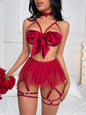 Net Lingerie Set with Lace and Passionate Uniform for Women - Hot Sale