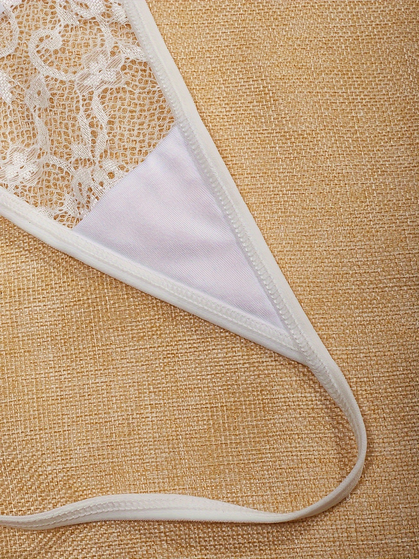 Sexy Lingerie Set with Lace Skirt & Thong - 3 Pieces