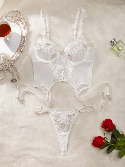 Lace One-Piece Lingerie Set with Passionate Uniform - New Arrival