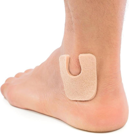 U-Shaped Felt Callus Pads | Protect Calluses from Rubbing on Shoes | Reduce Foot and Heel Pain | Pack of 24 | 1/8" Self-Stick Pedi Cushions