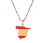 Hot selling creative world maps, national flags, necklaces, pendants,Women and men jewelry,tiktok shop