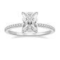 3CT Radiant Cut Wedding Promise Rings for Women