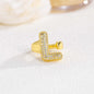 New 26 English letter rings fashionable chubby balloon letter rings with adjustable opening for women