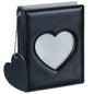 3" Mini Photo Album, Kpop Photocard Holder Book 32 Pockets, Photocard with Mirror-Like Photocard Binder, Love Heart Pendant Decor Gift Hollow
