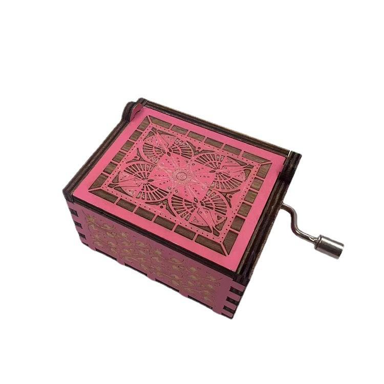 Mother's Day Music Box Hand-Cranked Wooden Music Box Classical Carving Music Box Ornaments