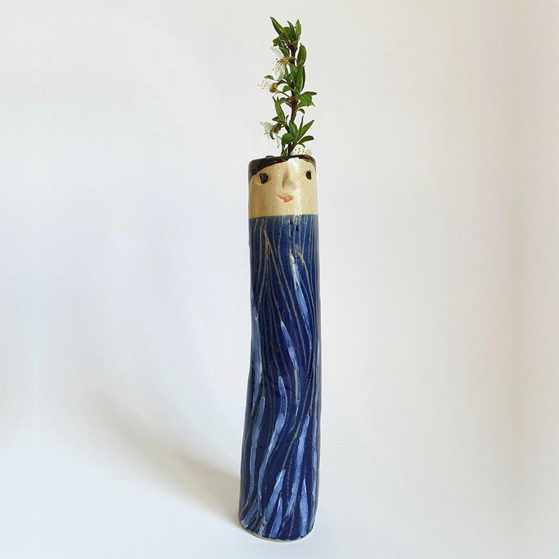 Bohemian Face Family Vase Dried Flower Handmade Vase Home Resin Craft Ornament