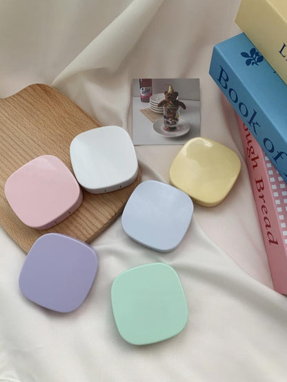 Style Simple Fashion Invisible Glasses Box Couple Box Nursing Beauty Pupil Box Solid Color Portable Cosmetic Contact Lenses Storage Box
