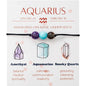 Zodiac Bead Bracelets - 3 Polished Birthstone Crystal Beaded Bracelets - Made of Real & Natural Gemstones, Adjustable 3-9.7” Black Rope - Jewelry for Men, Women, Teens, Kids - 8mm Beads