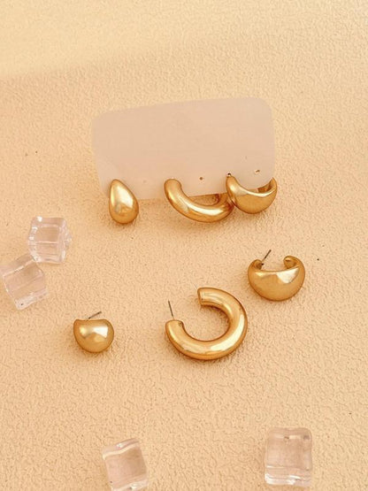 Women's Elegant Geometric & Twist Design Hoop Earrings, Exquisite Trendy Hoop Earrings, Fashionable Jewelry for Women for Daily & Party Decoration