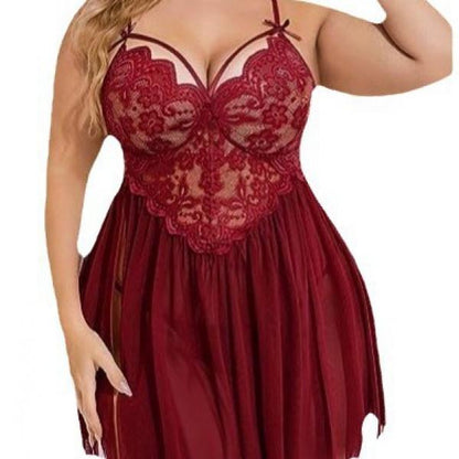 Dancing Mesh Dress - Sheer Lingerie, Lace Embroidery, Night Sexy Lingerie