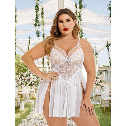 Dancing Mesh Dress - Sheer Lingerie, Lace Embroidery, Night Sexy Lingerie