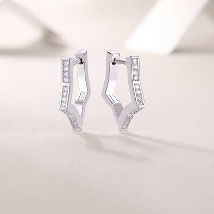 S925 Galaxy Wandering Earrings Moissanite New Hoop Earrings