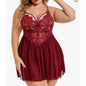 Dancing Mesh Dress - Sheer Lingerie, Lace Embroidery, Night Sexy Lingerie