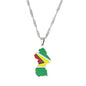 Hot selling creative world maps, national flags, necklaces, pendants,Women and men jewelry,tiktok shop