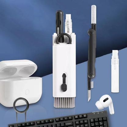 7-in-1 Keyboard Cleaning Tool, Multifunctional Dust Removal Brush for Phone, Earphone, Computer, Laptop, Watch, Camera, Lens