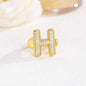 New 26 English letter rings fashionable chubby balloon letter rings with adjustable opening for women