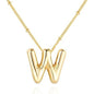 Letter Necklace Balloon Initial Necklaces for Women Girls Dainty Alphabet Pendant   Puffy Name Personalized Jewelry Gift Fashion Personality Jewelry For Girls Plated Gold Bubble Letter Necklace