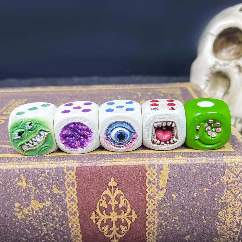 Halloween Demon Dice Toy Desktop Resin Crafts Micro Landscape Ornaments Atmosphere Gift