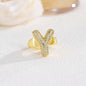 New 26 English letter rings fashionable chubby balloon letter rings with adjustable opening for women