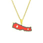 Hot selling creative world maps, national flags, necklaces, pendants,Women and men jewelry,tiktok shop