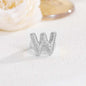 New 26 English letter rings fashionable chubby balloon letter rings with adjustable opening for women