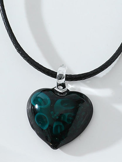 Women's Heart Decor Pendant Necklace for Women & Girls, Y2k Fashion Jewelry for Party, Daily Clothing Decor, Trendy All-match & Exquisite Jewelry for Birthday Gift, Mall Goth