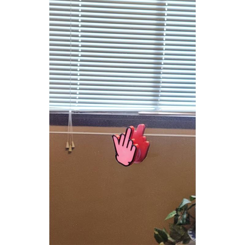 Acrylic Middle Finger Sucker Ornament Prank Small Gift Ornament