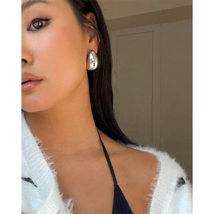 Christmas gifts&specials Waterdrop Chunky Earrings for Women Girls Gift Trendy Hoop Earring Set Women Fashion Jewelry