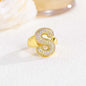 New 26 English letter rings fashionable chubby balloon letter rings with adjustable opening for women