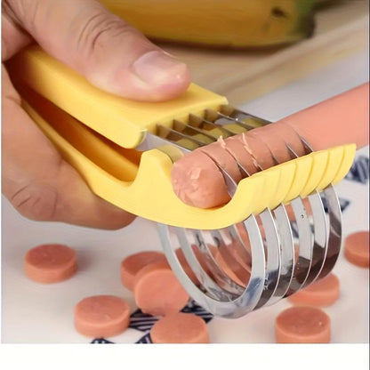 Stainless Steel Banana and Cucumber Slicer-Perfect for Barbecue and Outdoor Cooking, Food Safe Kitchen Gadgets
