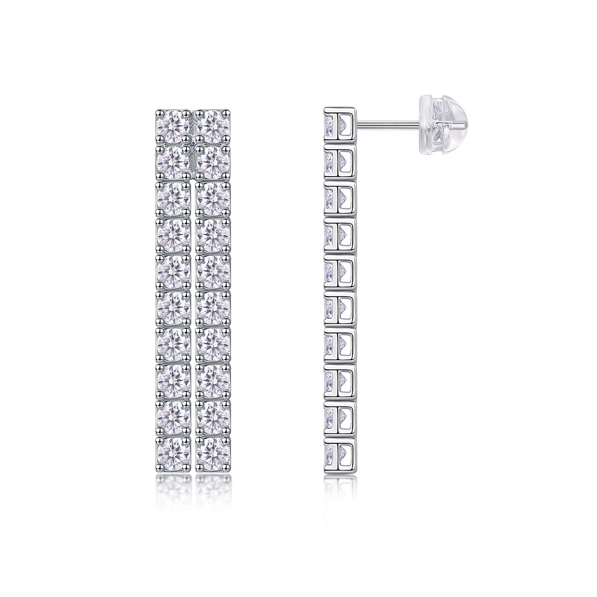 Luxury Moissanite Tassel Earrings for Women High-end S925 Earrings