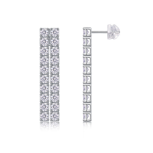 Luxury Moissanite Tassel Earrings for Women High-end S925 Earrings