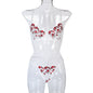 New Arrival - Sexy Sheer Women's Lingerie Set with Flower Embroidery, Elastic Design, Perfect for Romance