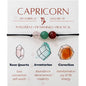 Zodiac Bead Bracelets - 3 Polished Birthstone Crystal Beaded Bracelets - Made of Real & Natural Gemstones, Adjustable 3-9.7” Black Rope - Jewelry for Men, Women, Teens, Kids - 8mm Beads