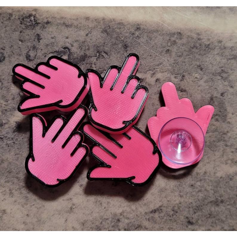Acrylic Middle Finger Sucker Ornament Prank Small Gift Ornament