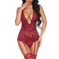 Web of Temptation Lingerie - Lace Bodysuit, Open Crotch, Intimate Lingerie Collection