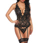 Web of Temptation Lingerie - Lace Bodysuit, Open Crotch, Intimate Lingerie Collection