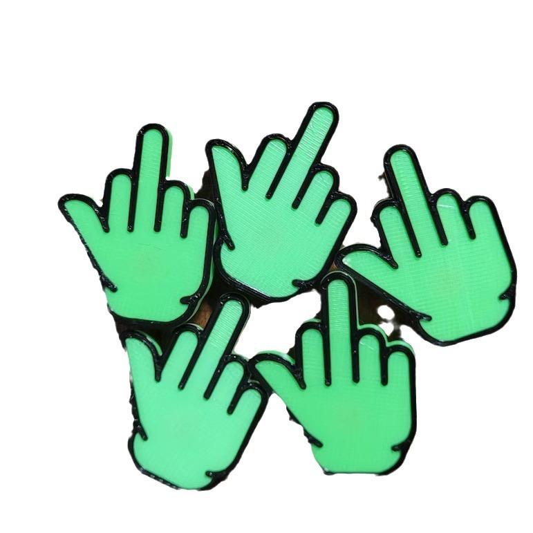 Acrylic Middle Finger Sucker Ornament Prank Small Gift Ornament