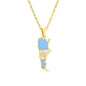 Hot selling creative world maps, national flags, necklaces, pendants,Women and men jewelry,tiktok shop