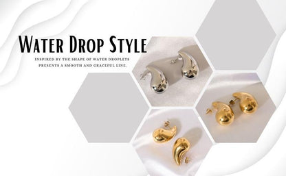 Christmas gifts&specials Waterdrop Chunky Earrings for Women Girls Gift Trendy Hoop Earring Set Women Fashion Jewelry