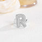 New 26 English letter rings fashionable chubby balloon letter rings with adjustable opening for women