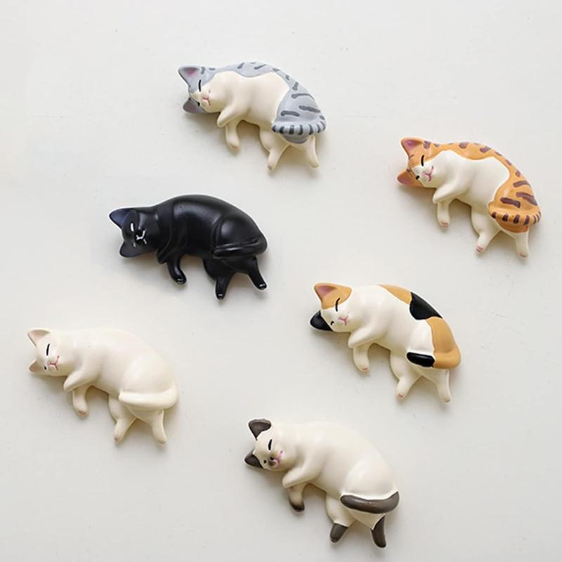 Cute 6 Pack Fun Cat Refrigerator Magnets Office Magnet Cute Magnets for Fridge 3D Cat Refrigerator Magnet Set 6 Pack,Decoration for Kitchen,House,Office,Whiteboard the original paige poster