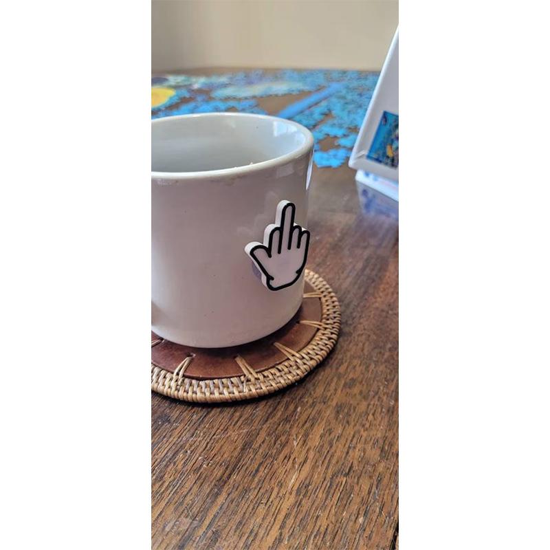 Acrylic Middle Finger Sucker Ornament Prank Small Gift Ornament