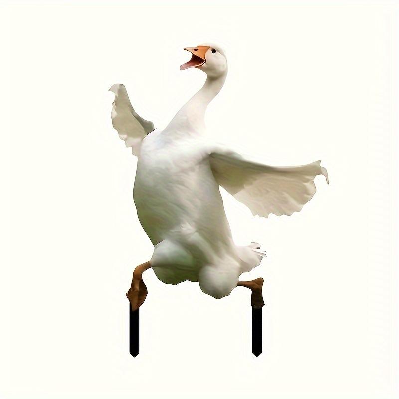 A Cute Goose Acrylic Garden Stake Lawn Bonsai Decoration Floor Outlet Flowerpot Embellishment Beautification Props