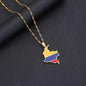 Hot selling creative world maps, national flags, necklaces, pendants,Women and men jewelry,tiktok shop