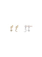 Star & Moon Design Dangle Earrings, Rhinestone Decor Drop Earrings for Women, Fashion Jewelry for Party, Daily Clothing Decor, Trendy All-match & Exquisite Jewelry for Birthday Gift
