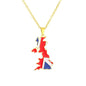 Hot selling creative world maps, national flags, necklaces, pendants,Women and men jewelry,tiktok shop