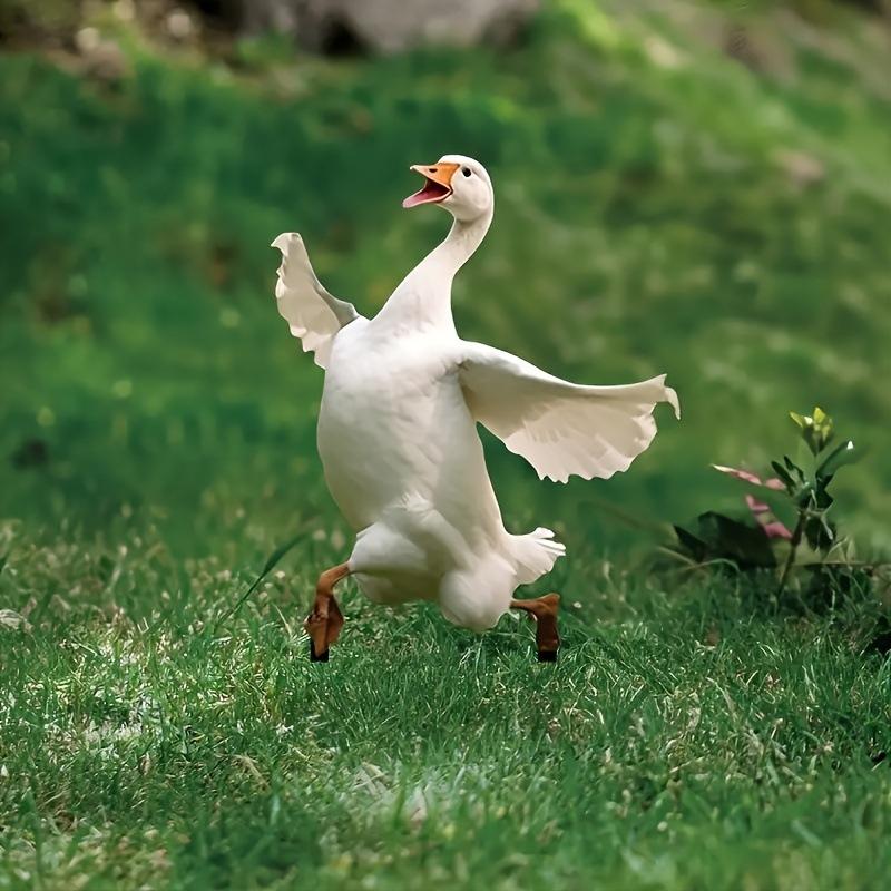 A Cute Goose Acrylic Garden Stake Lawn Bonsai Decoration Floor Outlet Flowerpot Embellishment Beautification Props
