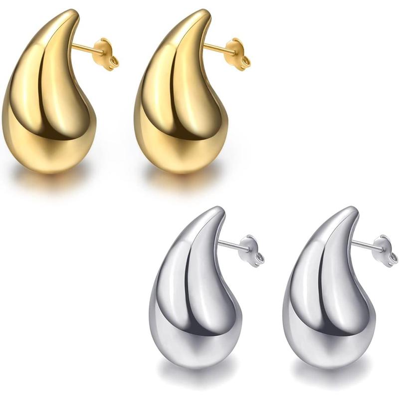 Christmas gifts&specials Waterdrop Chunky Earrings for Women Girls Gift Trendy Hoop Earring Set Women Fashion Jewelry